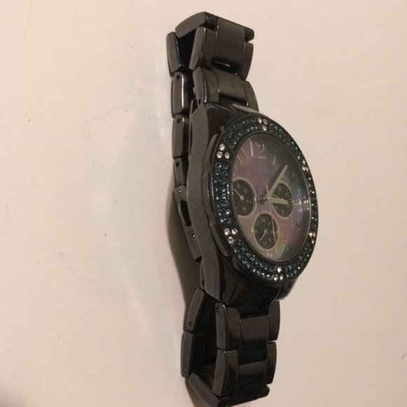 GUESS WATERPRO black Chrono mother of Pearl Watch - Picture 3 of 6